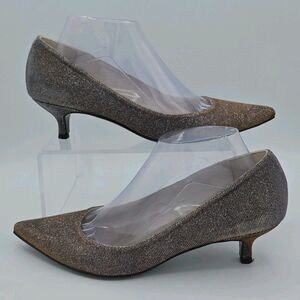 STUART WEITZMAN NOUVEAU PYRITE NOCTURN PUMPS Kitten Heels WOMEN'S SIZE 8M